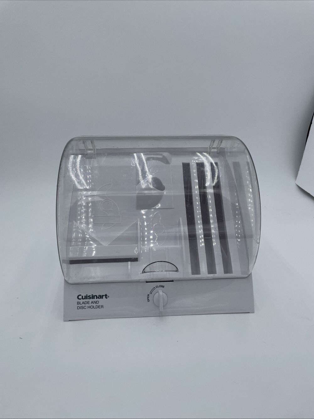 Cuisinart Blade and Disc Holder Storage Box With Lock Clear Dome Lid BDH-2